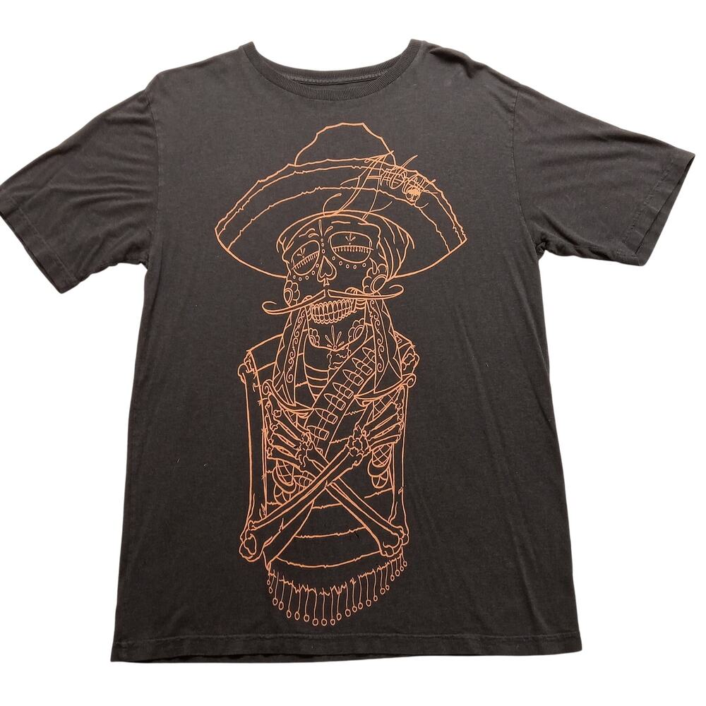 Arbor Pirate T-Shirt L Skelleton Cross Bones Black USA
